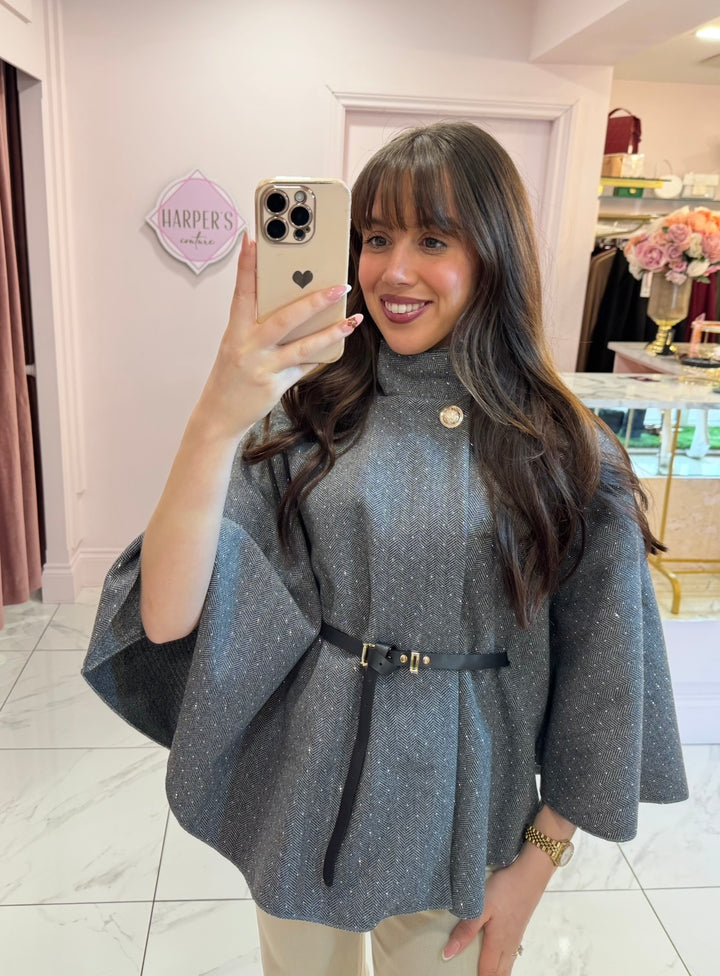 Hayley Sparkle Stunning Belted Cape