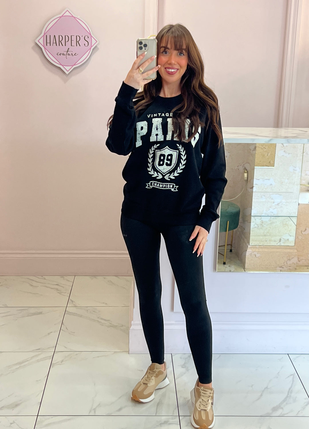 Paris Black Sweater/Jumper