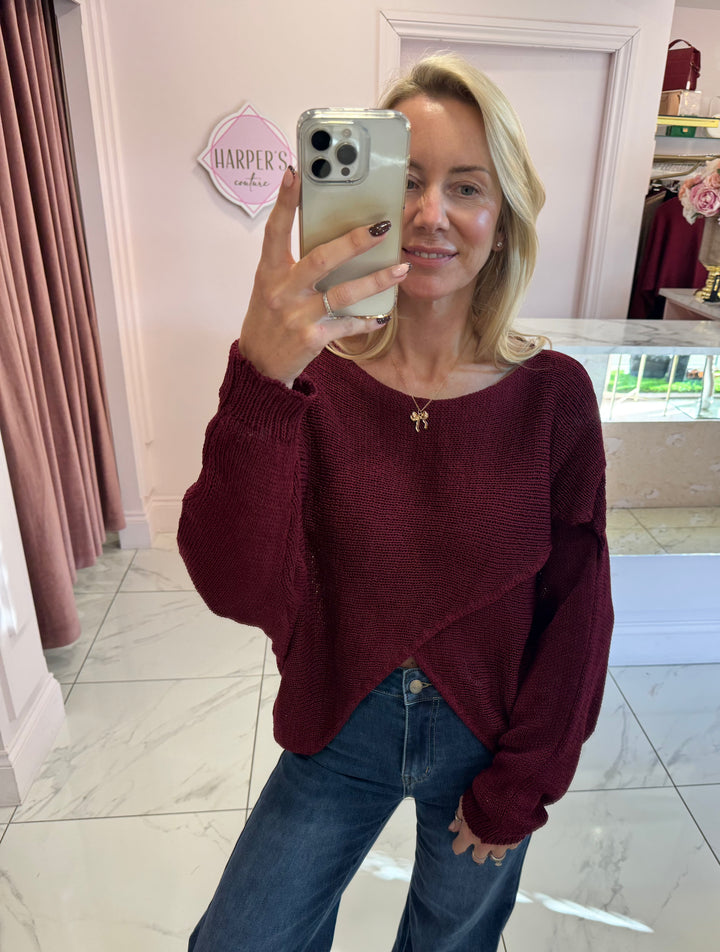 Jemma Crossover Knit Jumper