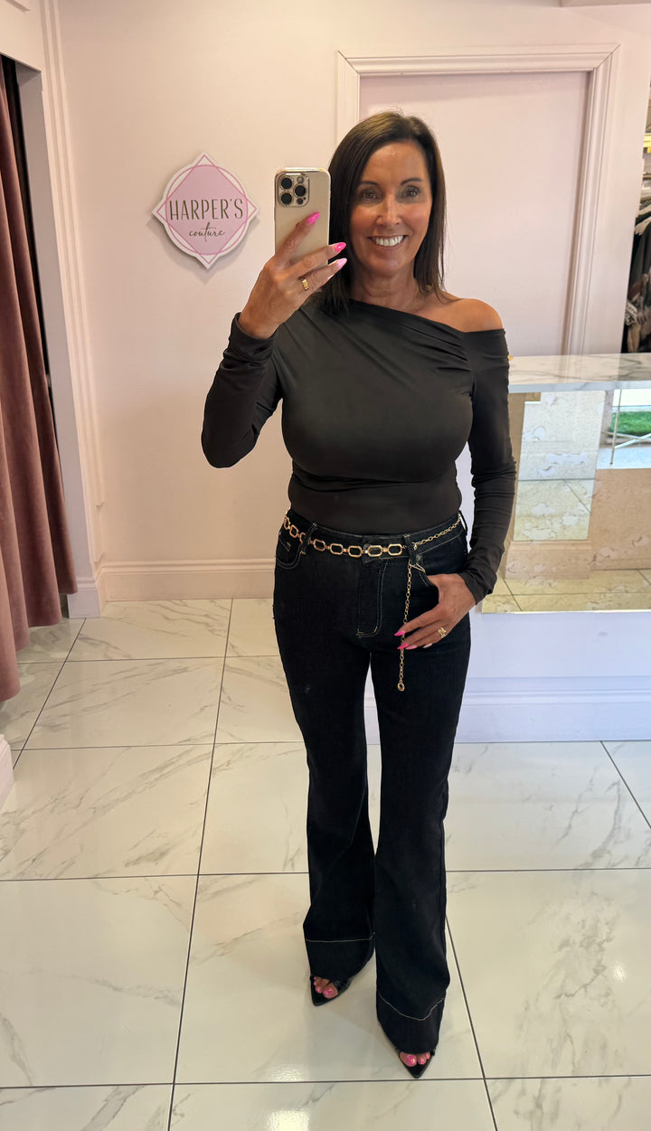 Nixie Chocolate Long Sleeve Top