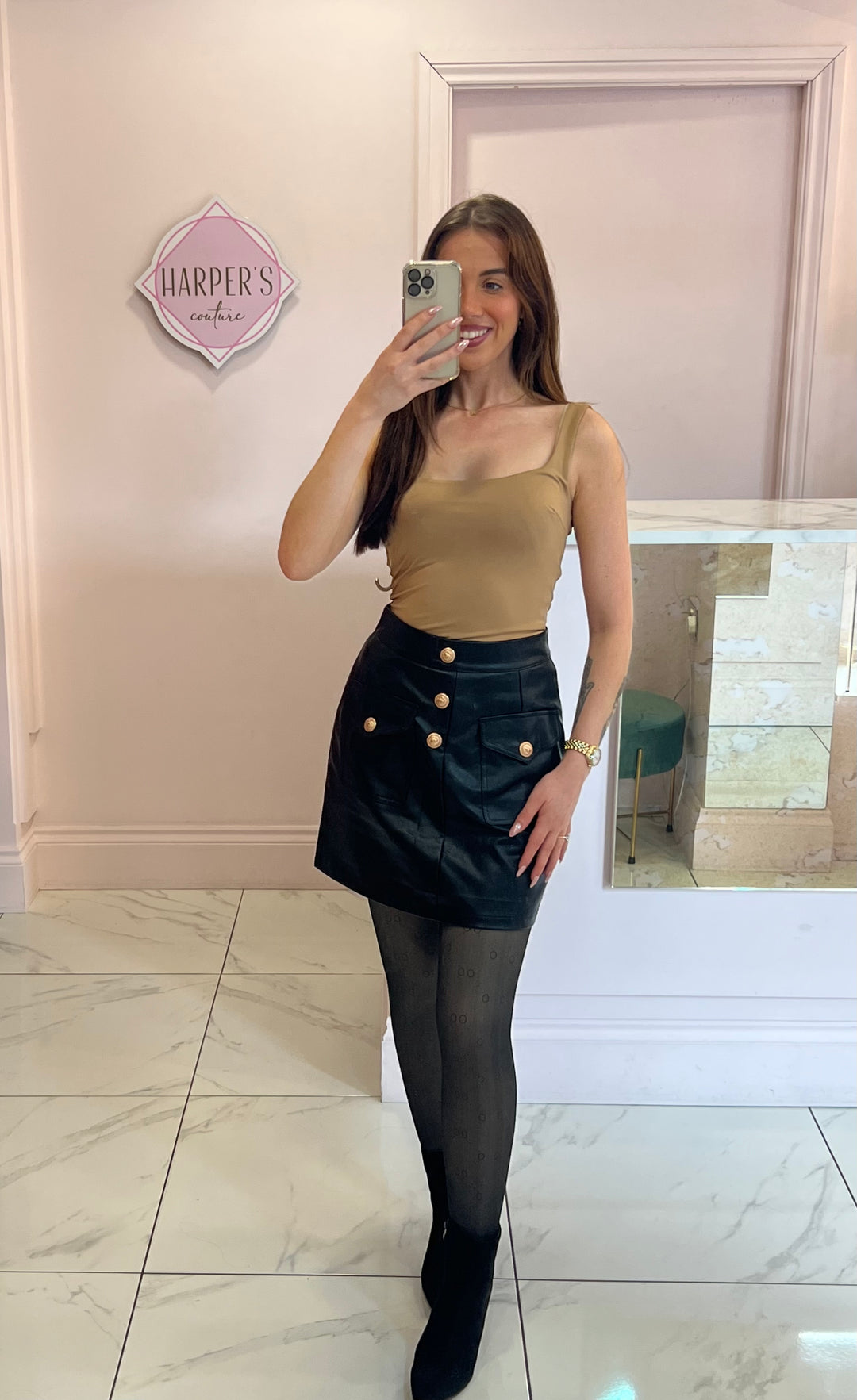 Raya Beige Square Neck Bodysuit