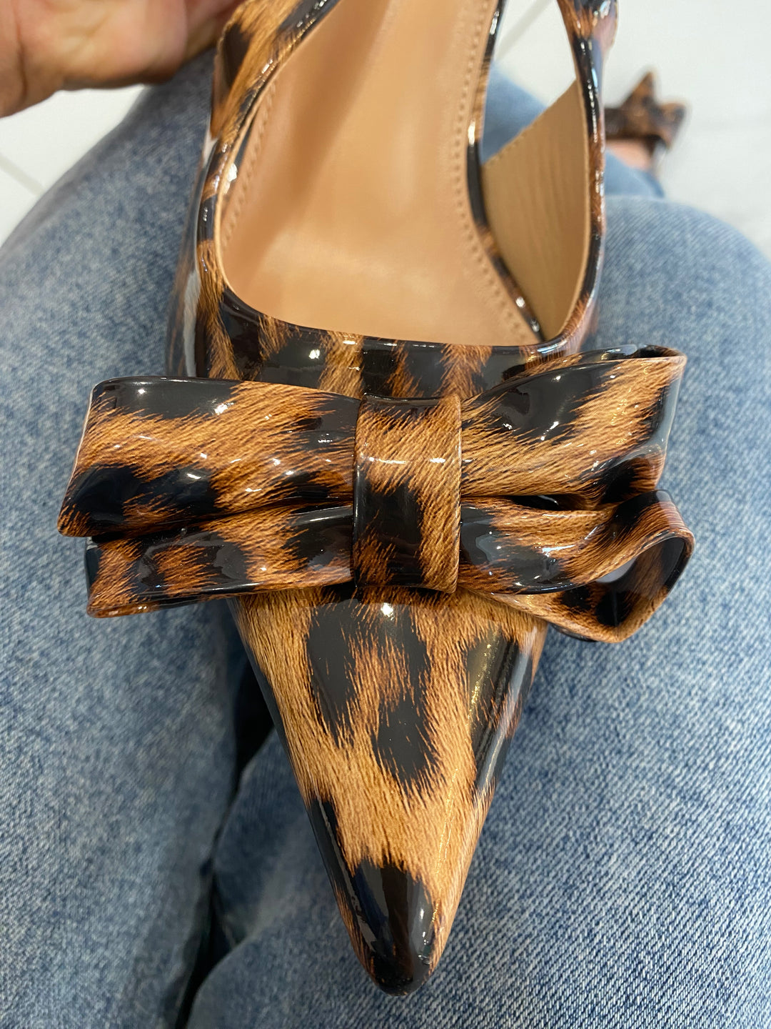 Jessi Sling Back Leopard Kitten Heel