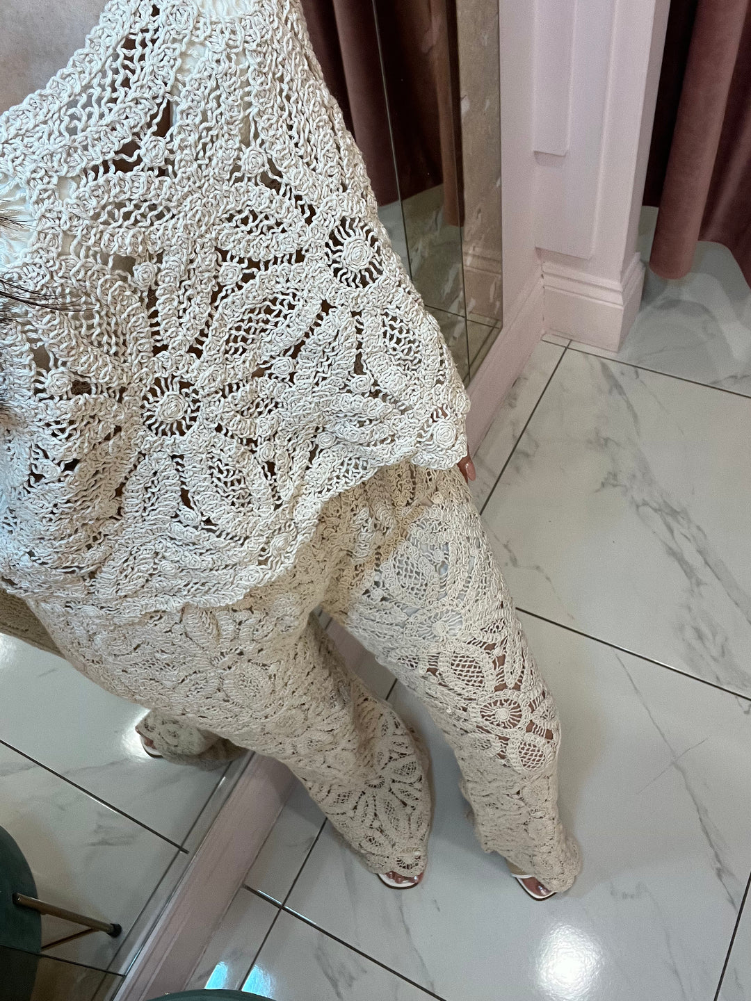 Betty Crochet Top & Trouser Co Ord Set