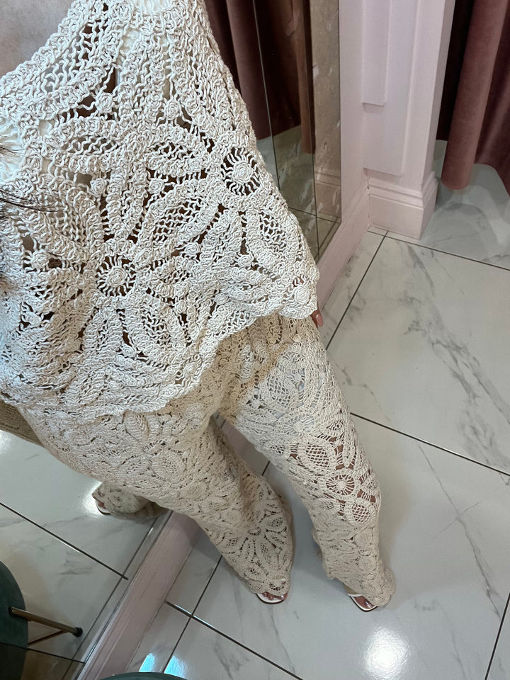 Betty Crochet Top & Trouser Co Ord Set