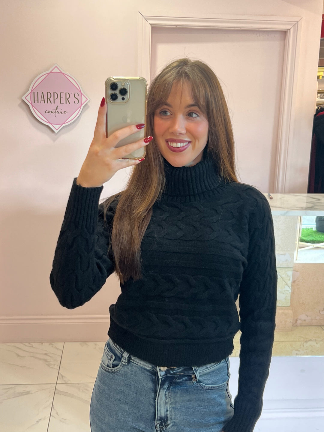 Jenner Super Soft Roll Neck Knit Sweater/Jumper