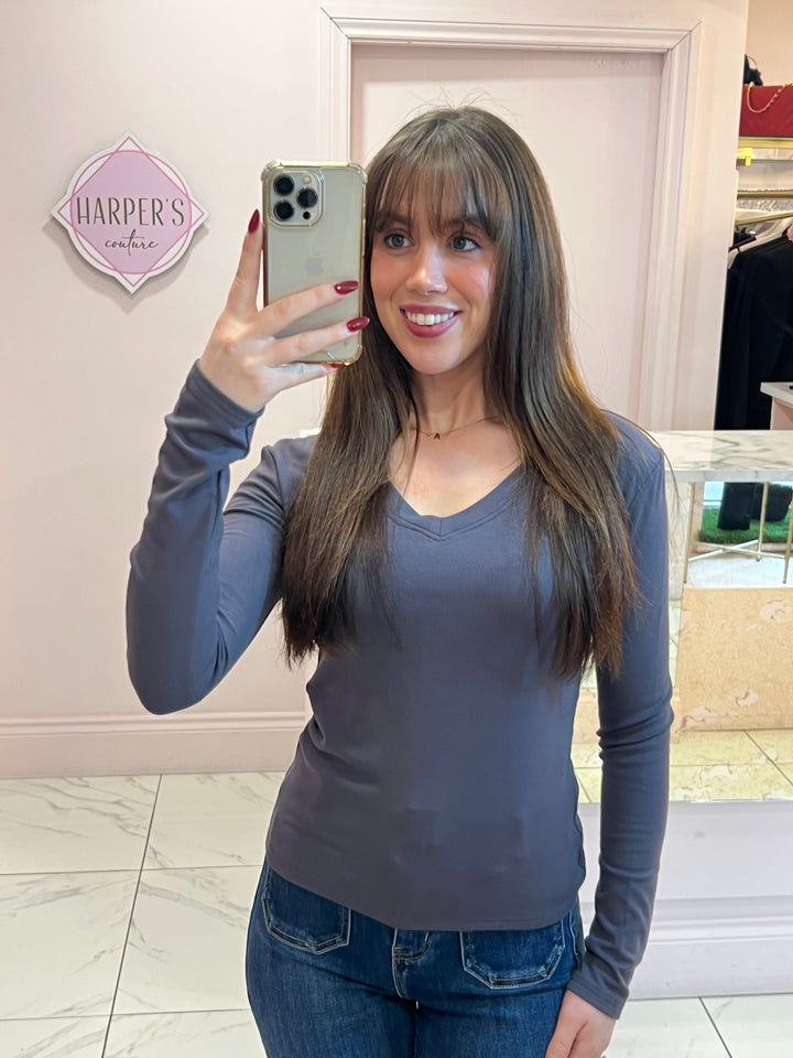 Lottie V Neck Long Sleeve Top