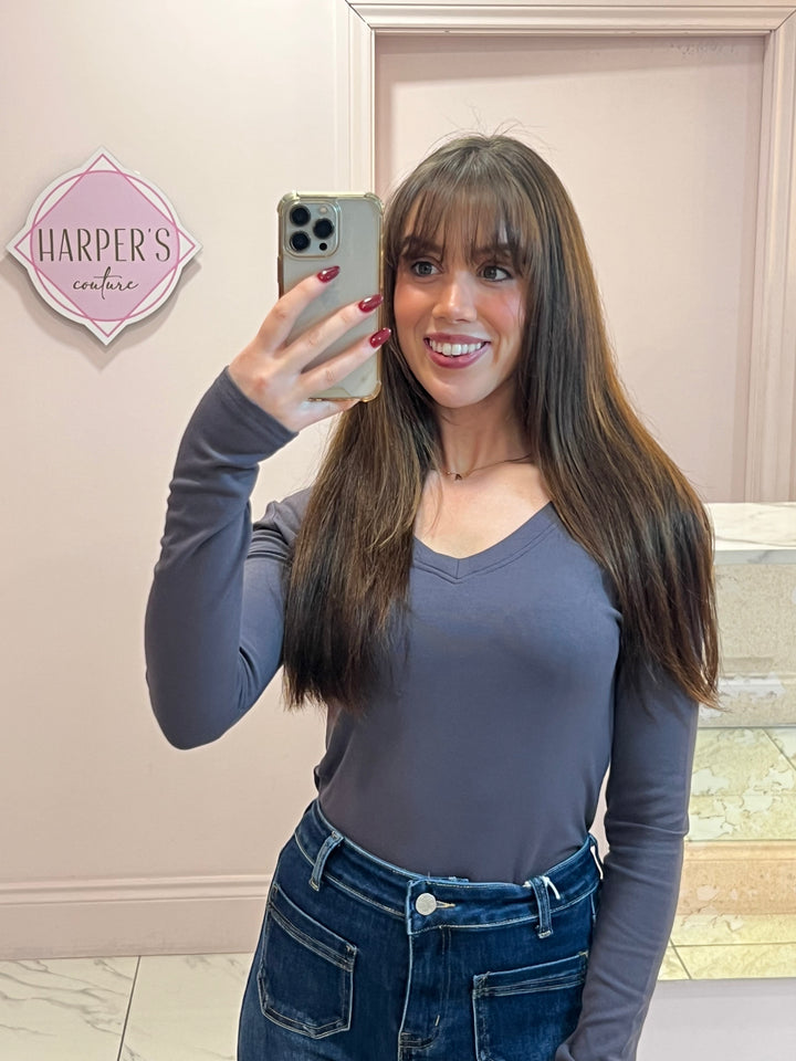 Lottie V Neck Long Sleeve Top