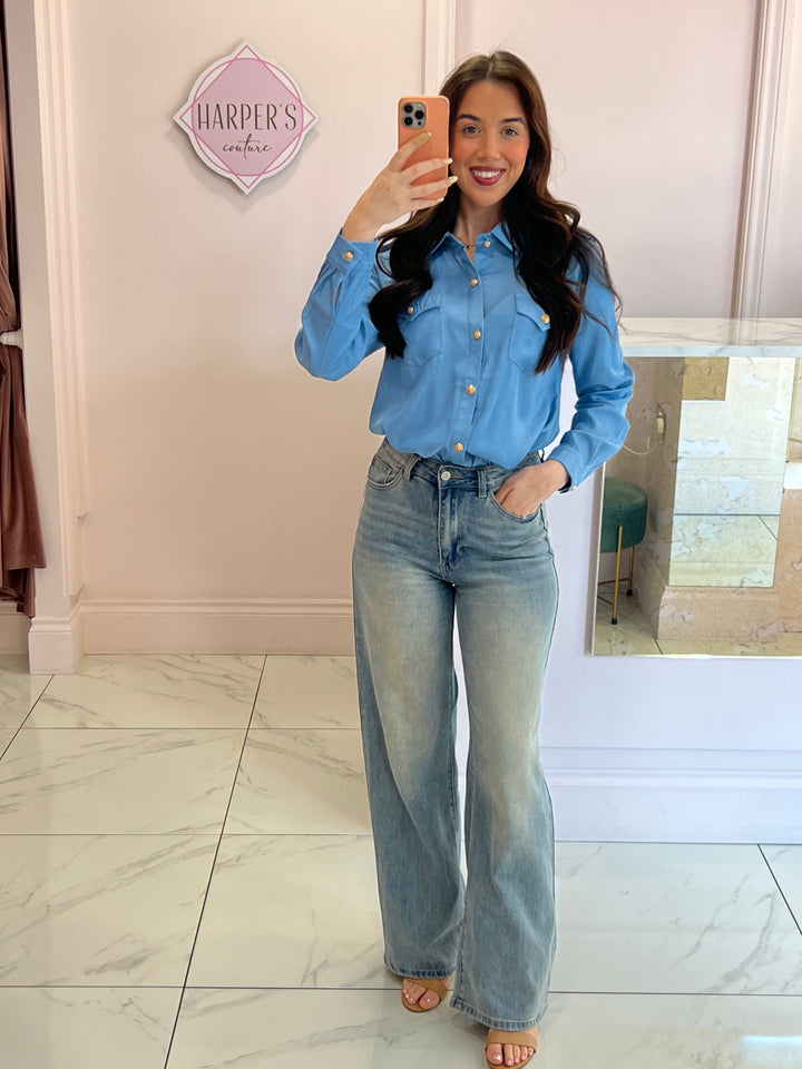 Cleo Denim Look Soft Shirt