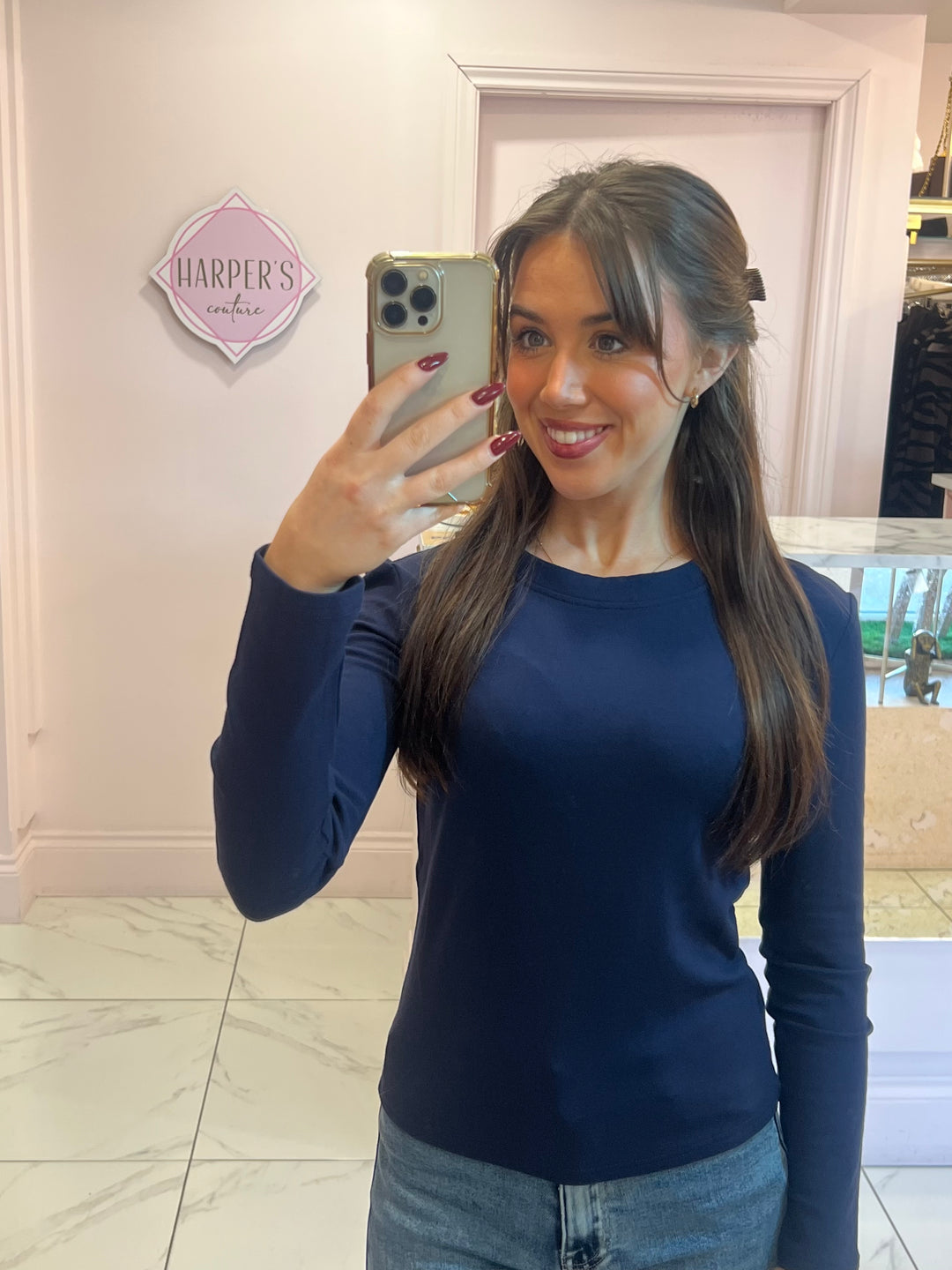 Trixie Round Neck Long Sleeve Top