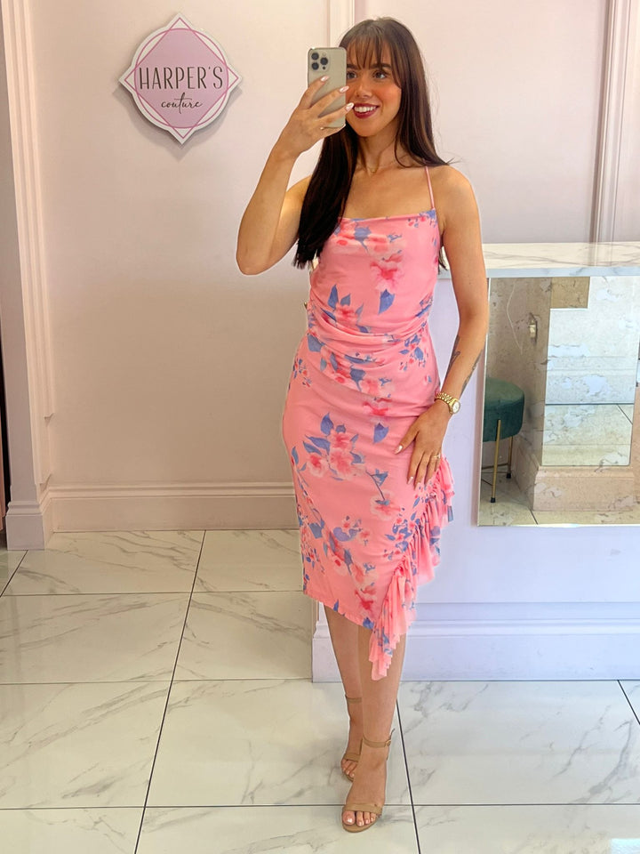 Penelope Pink Floral Occasion Dress