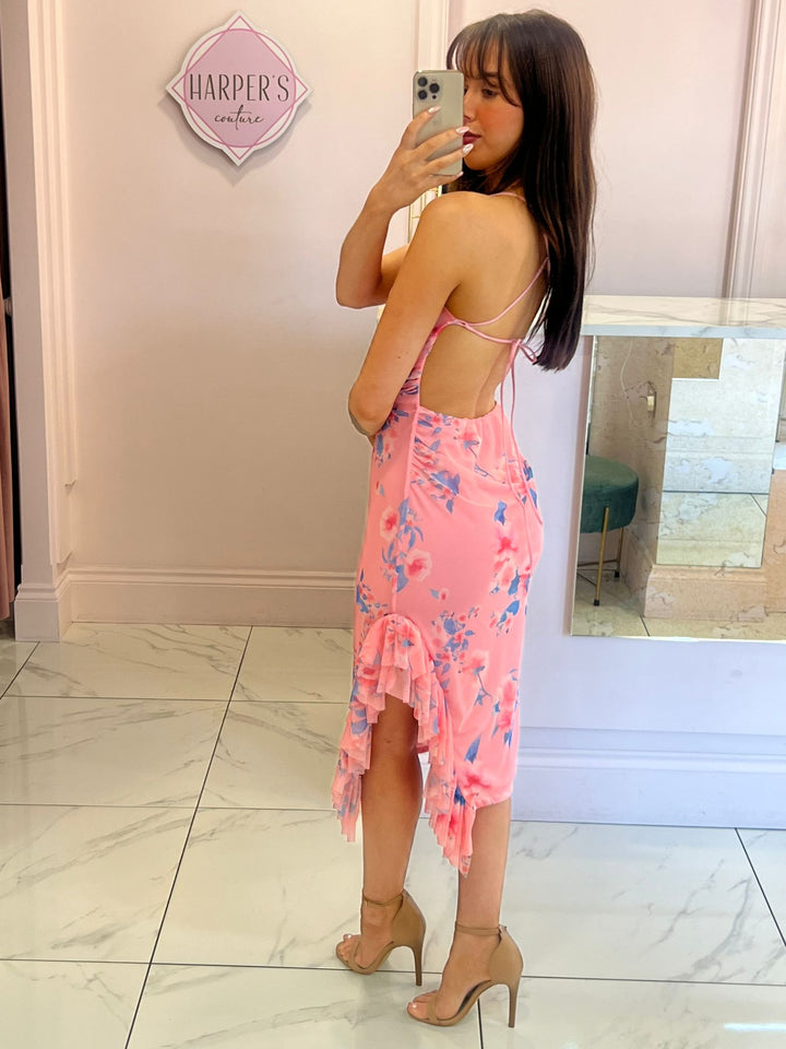 Penelope Pink Floral Occasion Dress