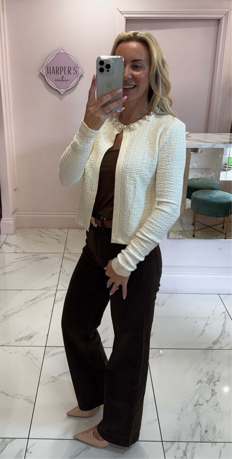 Beth Chocolate Brown Straight leg Jeans