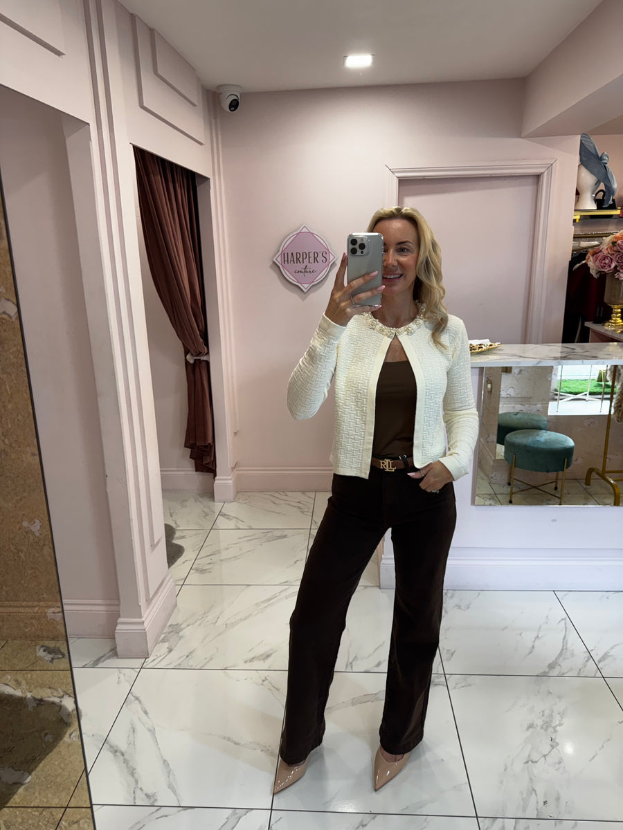 Beth Chocolate Brown Straight leg Jeans