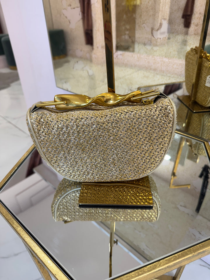 Eve Rattan Top Handle Bag