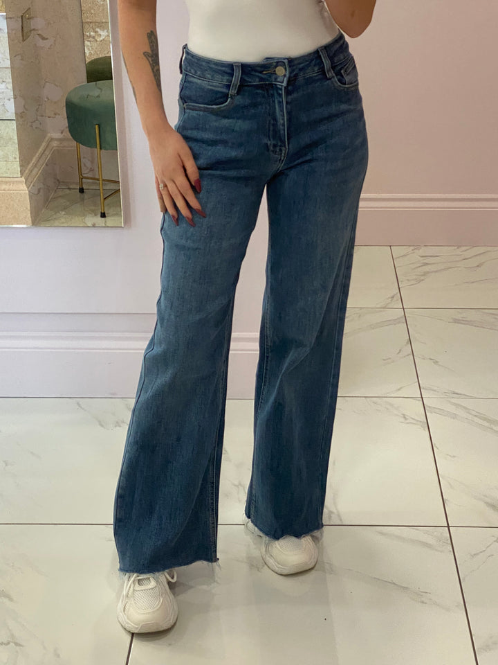 Tessie wide leg denim jeans