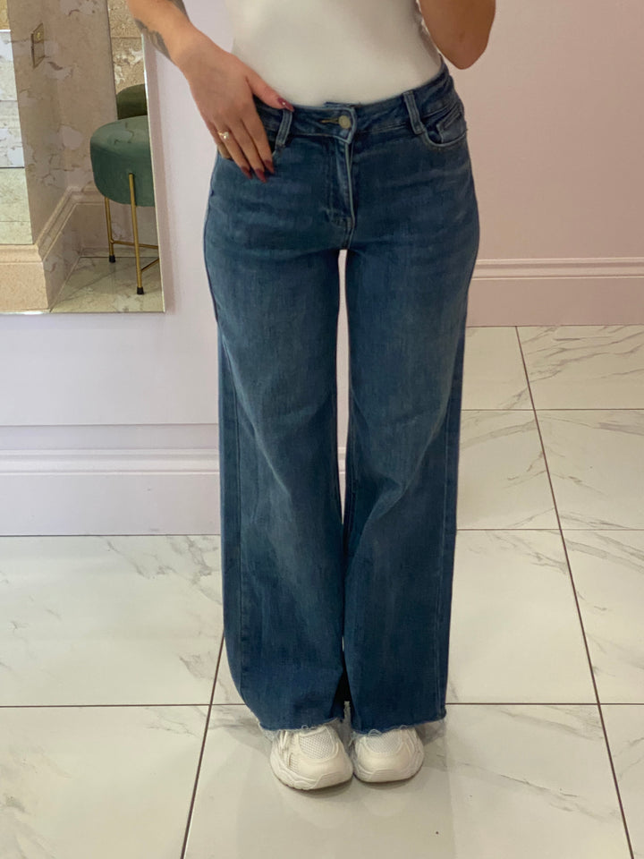 Tessie wide leg denim jeans