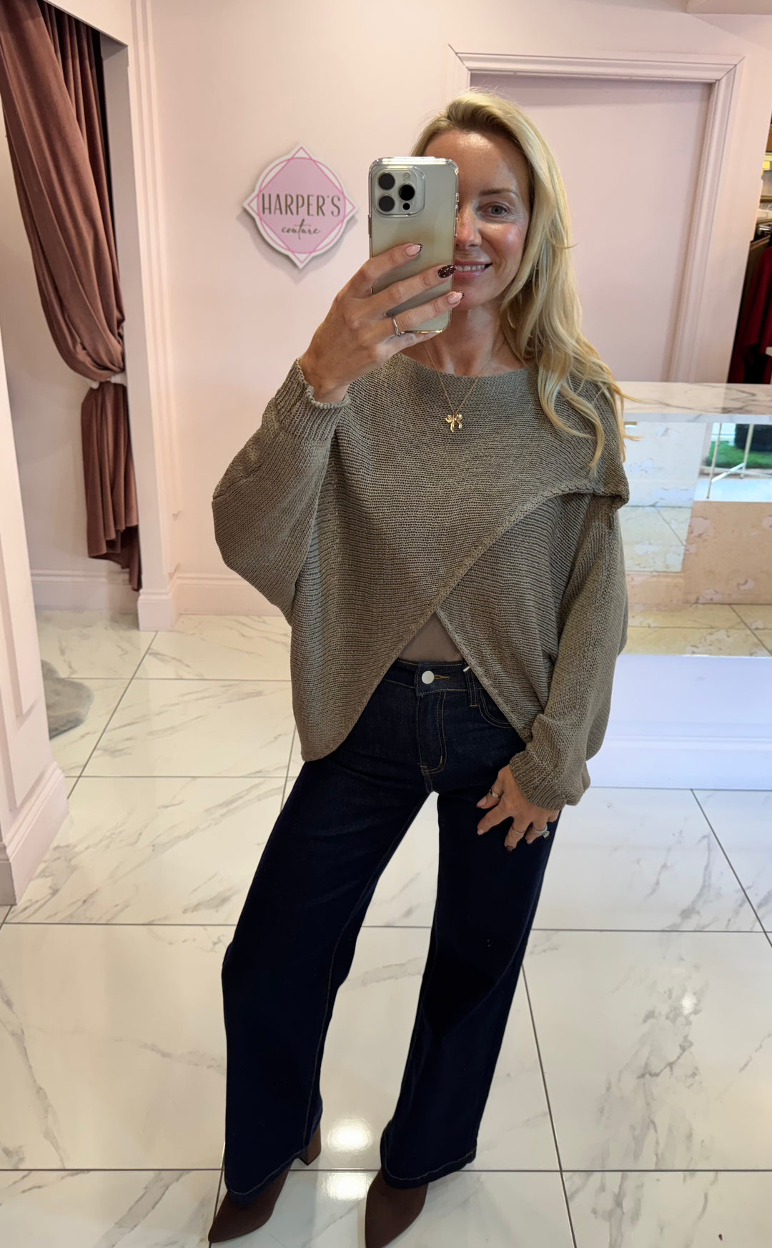 Jemma Crossover Knit Jumper