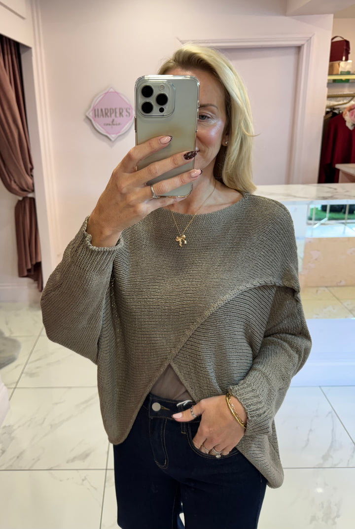 Jemma Crossover Knit Jumper