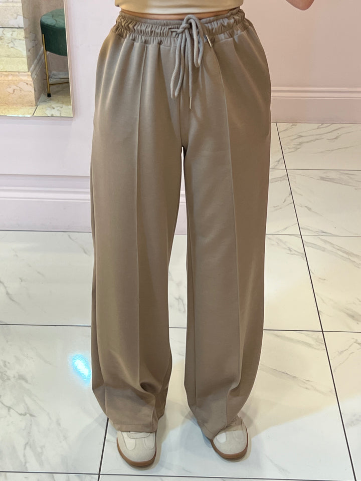 Alex Taupe Super Soft Seam Front Trousers