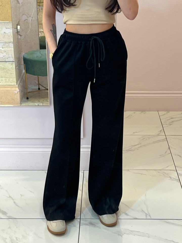 Alex Black Super Soft Seam Front Trousers