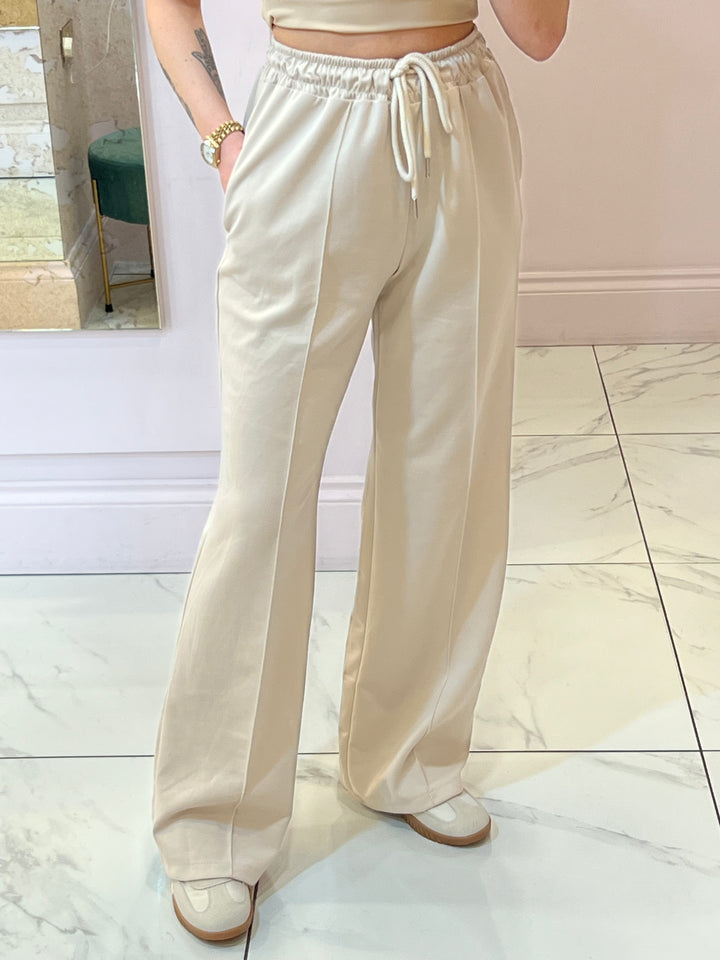 Alex Cream Super Soft Seam Front Trousers
