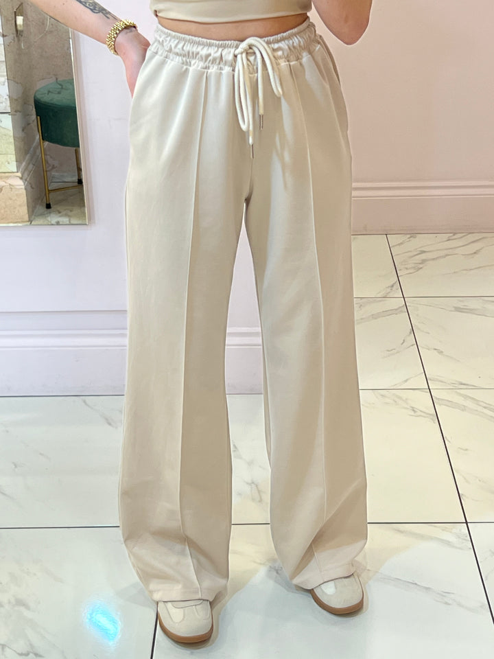 Alex Cream Super Soft Seam Front Trousers