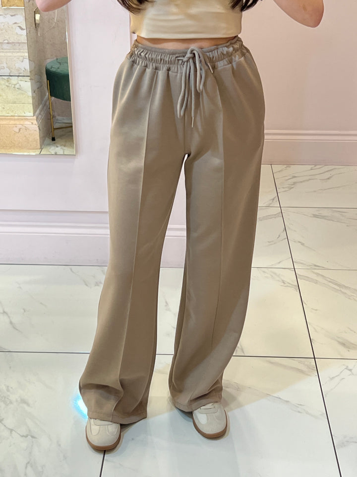 Alex Taupe Super Soft Seam Front Trousers