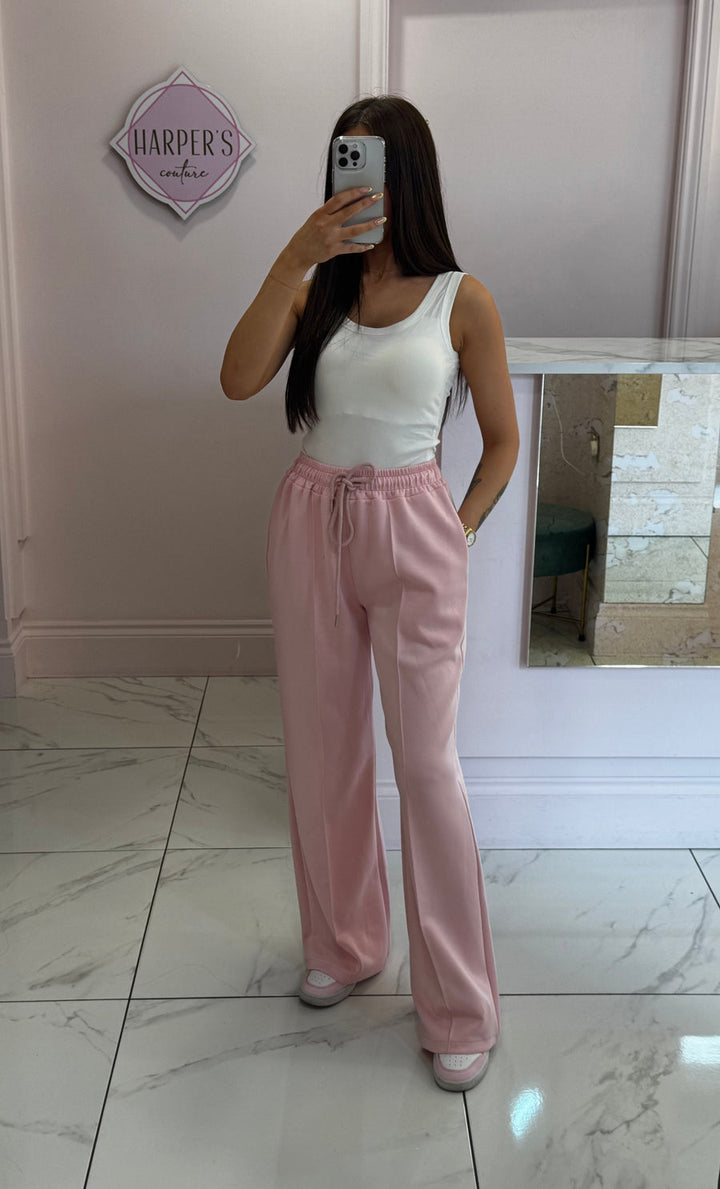 Alex Baby Pink Super Soft Seam Front Trousers