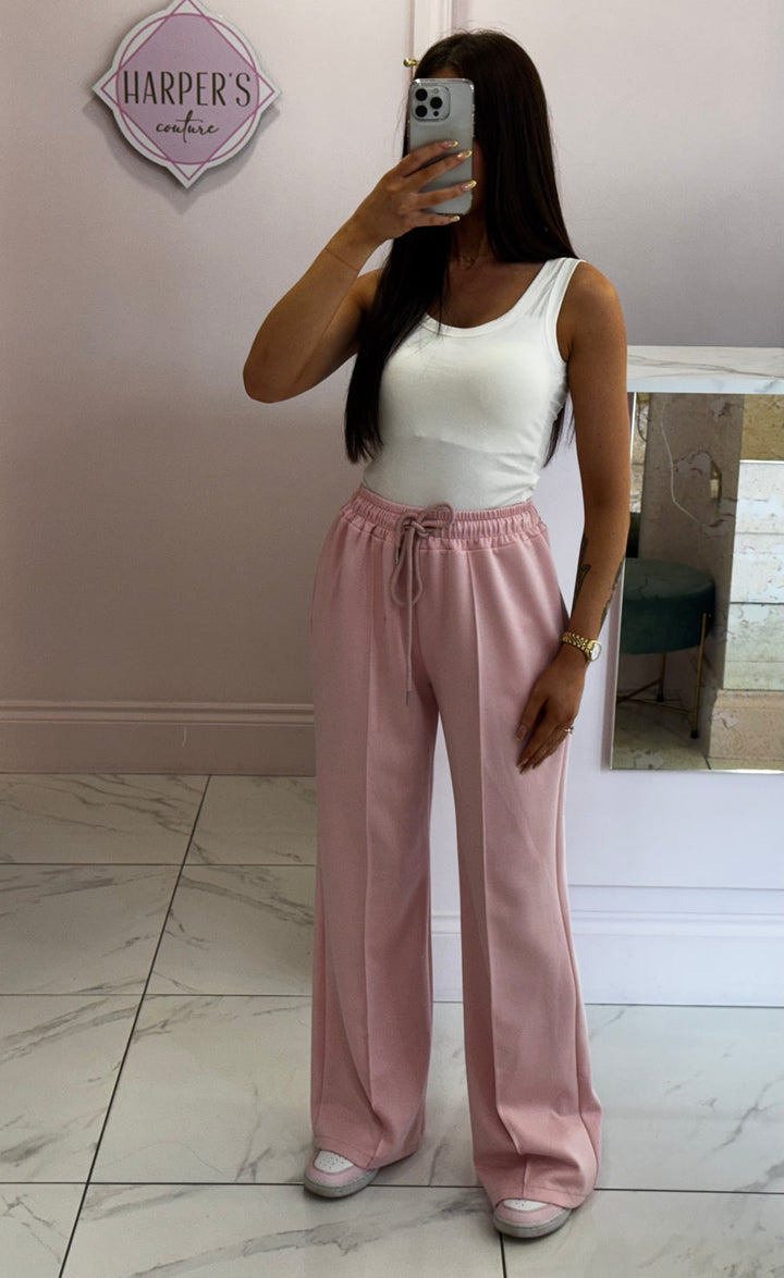 Alex Baby Pink Super Soft Seam Front Trousers