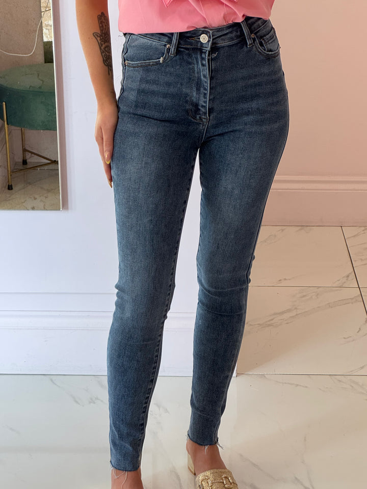 Ivy Skinny Raw Hem Stretch Jeans