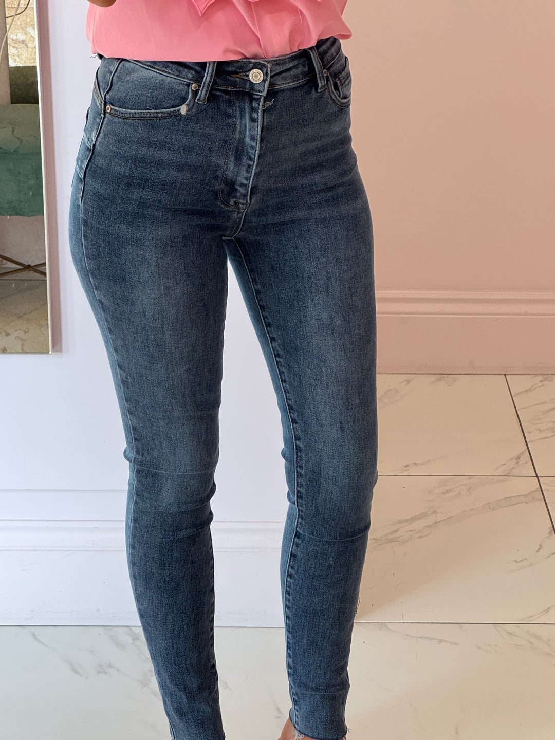 Ivy Skinny Raw Hem Stretch Jeans