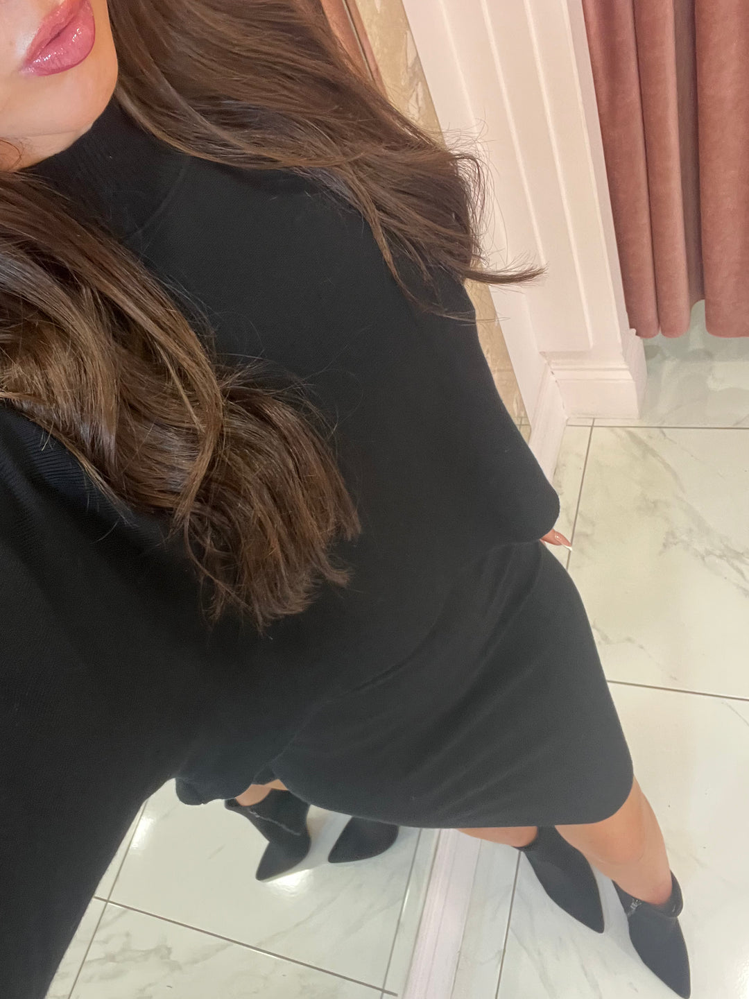 Kerry Black 2 in 1 Knit Dress & Jumper