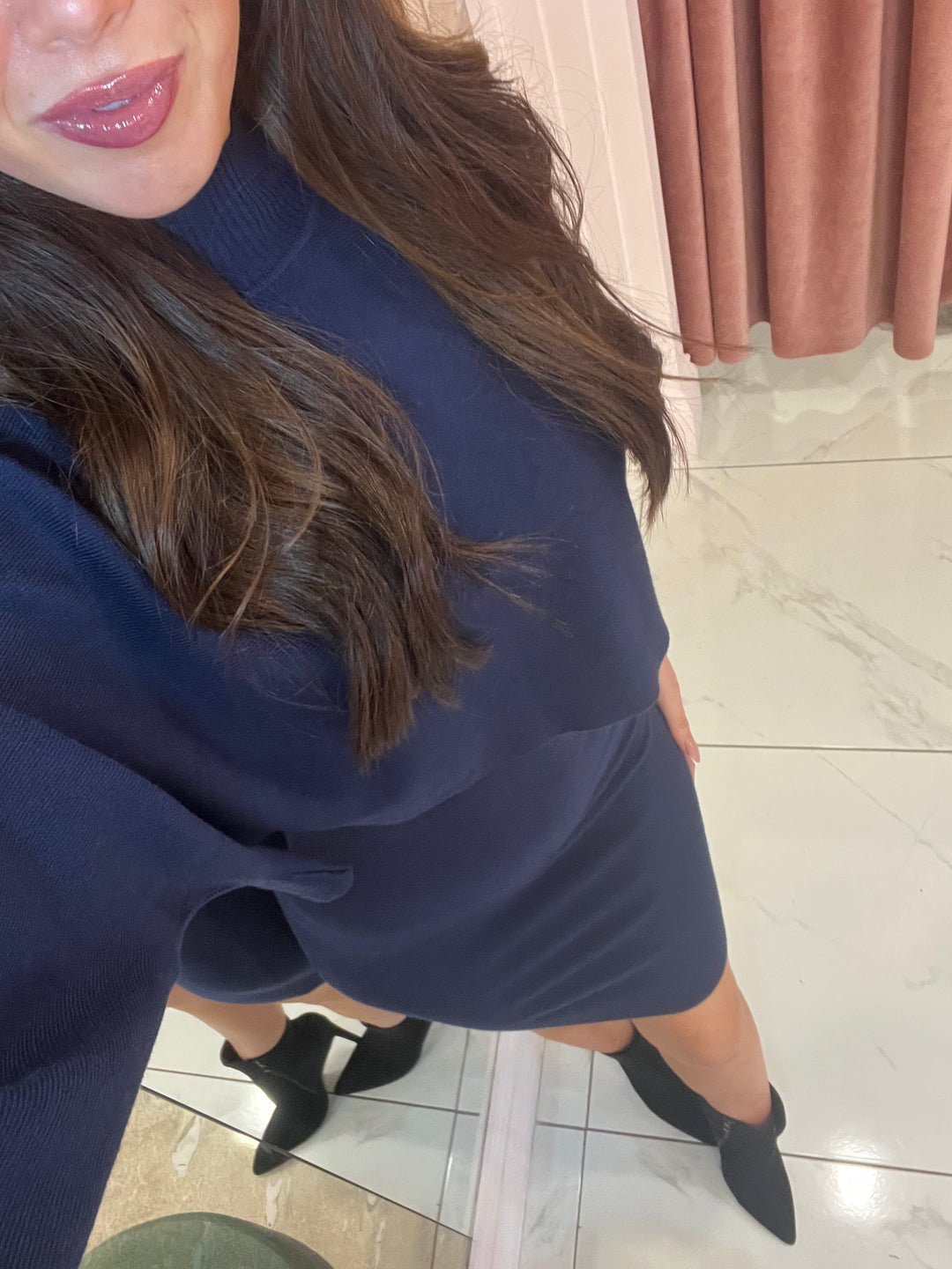 Kerry Navy 2 in 1 Knit Dress & Jumper