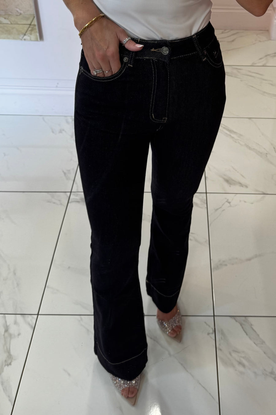 Nicola Indigo Skinny Flare Jeans
