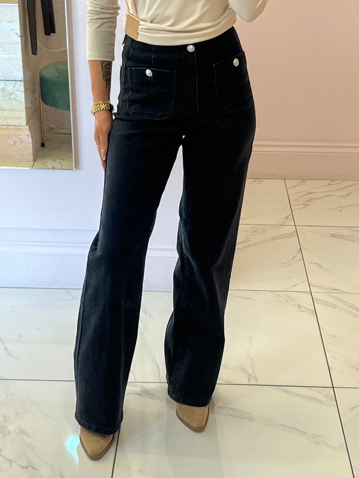 Celeste Wide Leg Denim Jeans