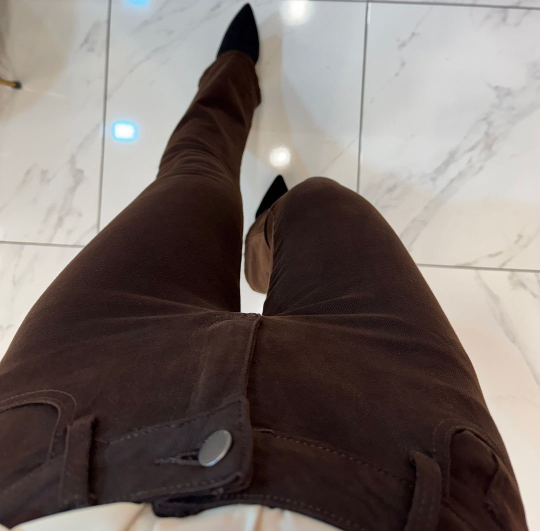 Hadley Chocolate Brown Stretch kick Flare Jeans