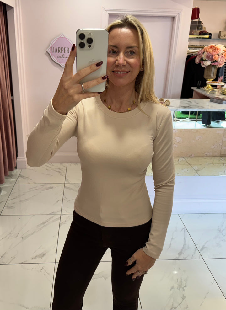 Trixie Round Neck Long Sleeve Top