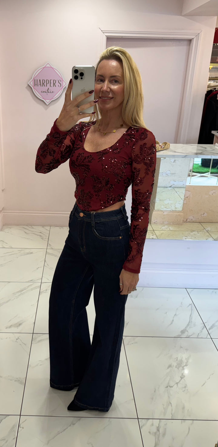 Gabriella Sparkle Shaped Top