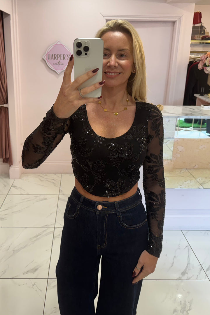 Gabriella Sparkle Shaped Top