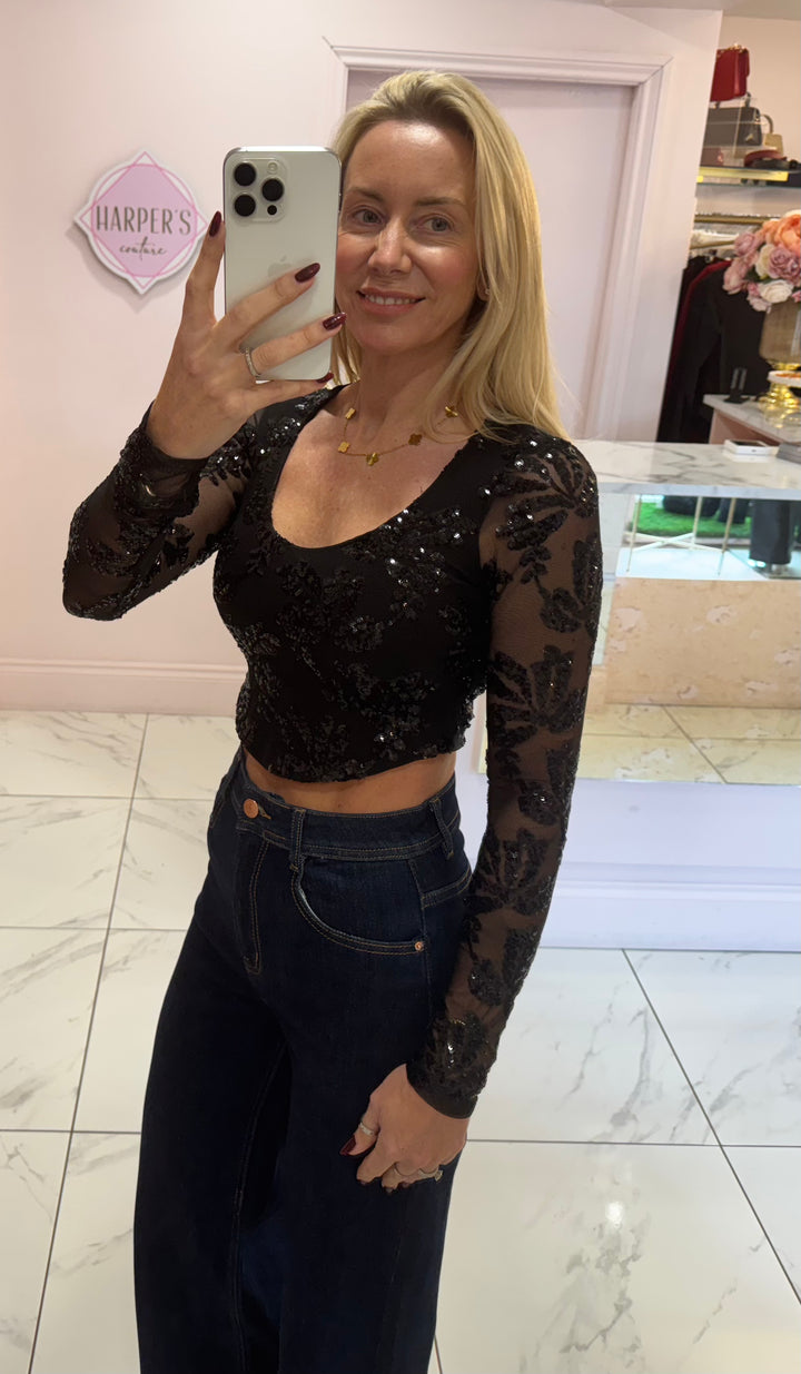 Gabriella Sparkle Shaped Top