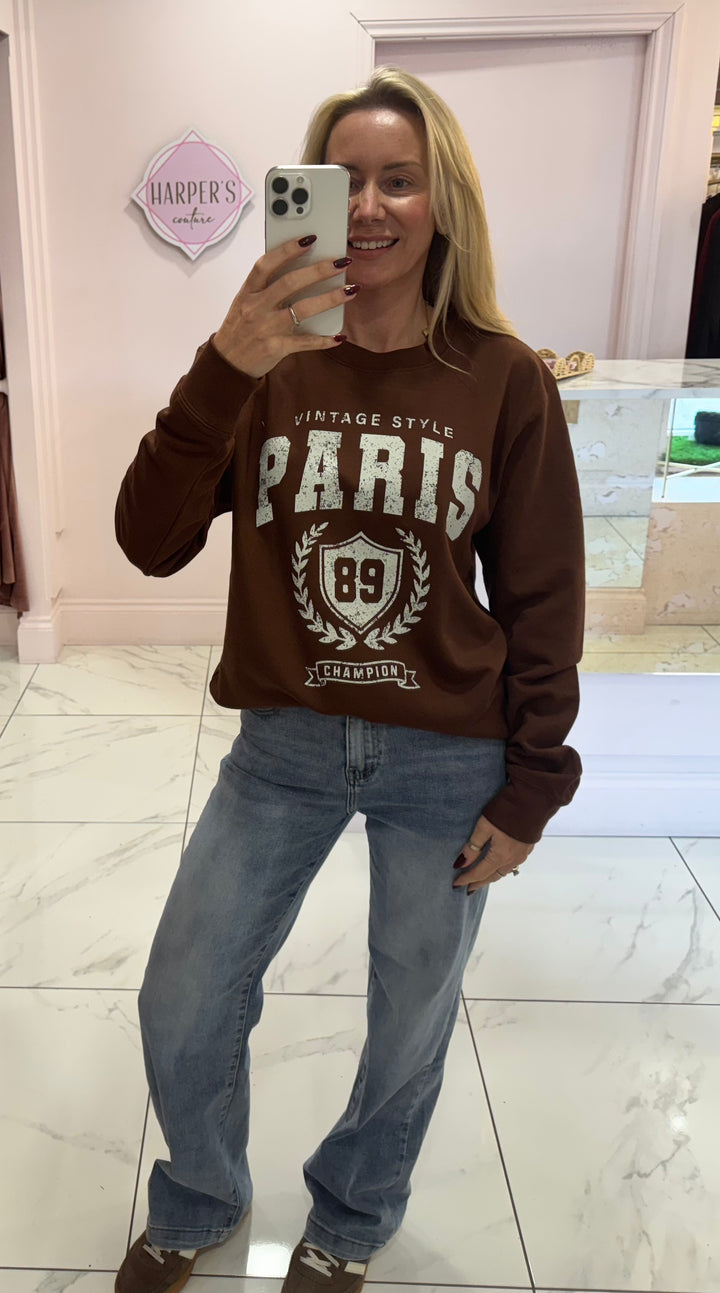 Paris Chocolate Sweater/Jumper