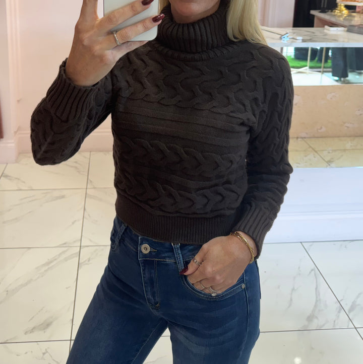 Jenner Super Soft Roll Neck Knit Sweater/Jumper