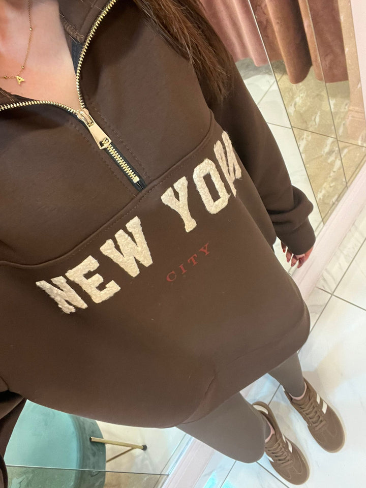 New York 1/4 Zip Sweater/Jumper