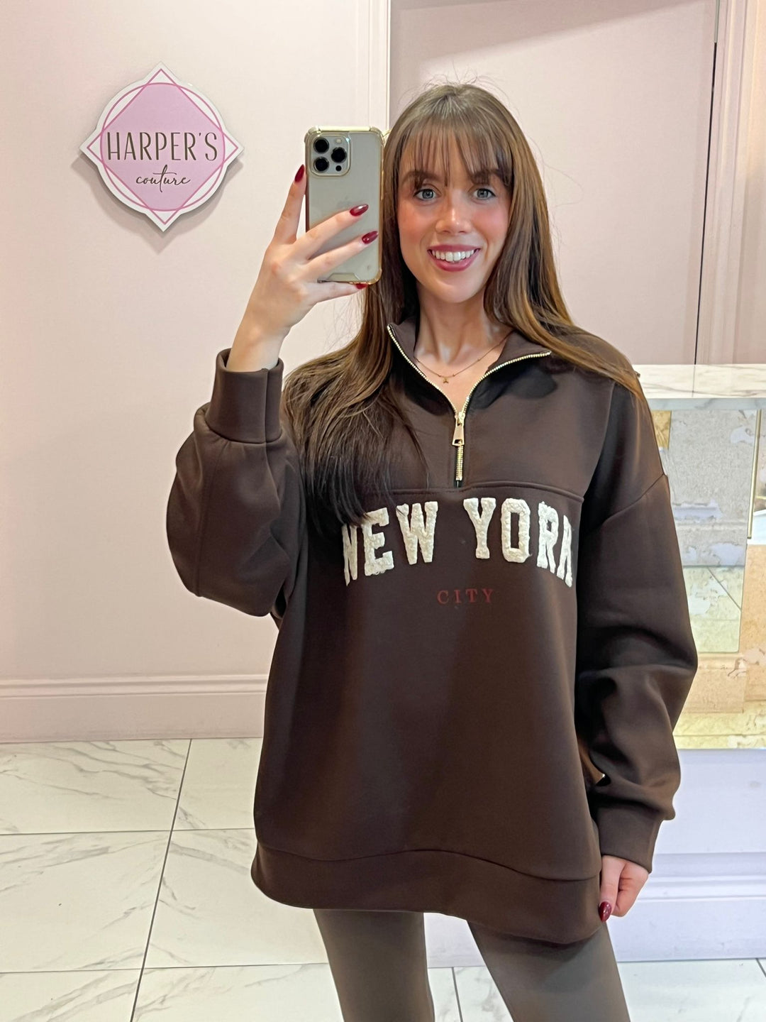 New York 1/4 Zip Sweater/Jumper