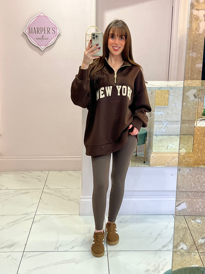 New York 1/4 Zip Sweater/Jumper