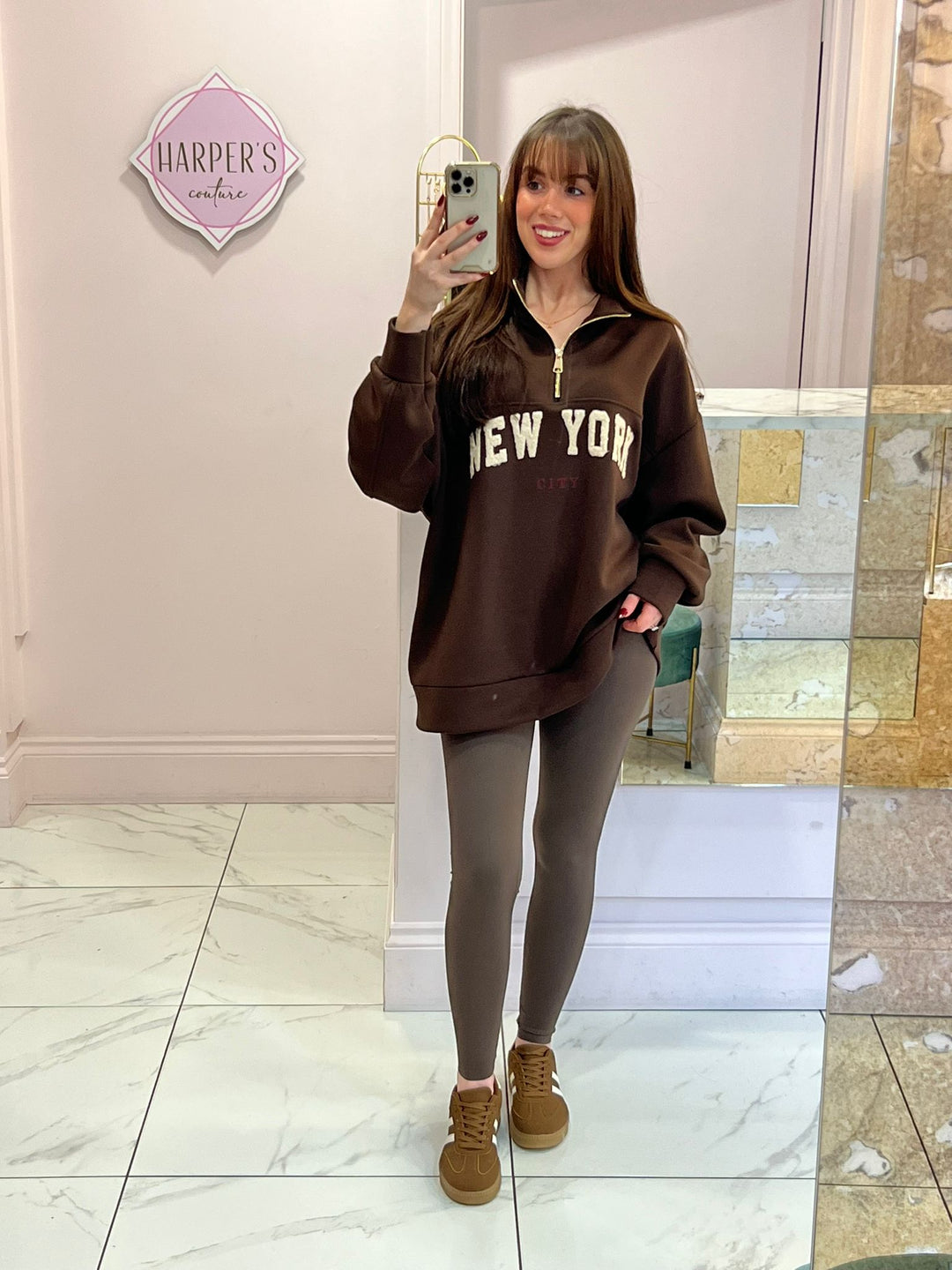 New York 1/4 Zip Sweater/Jumper