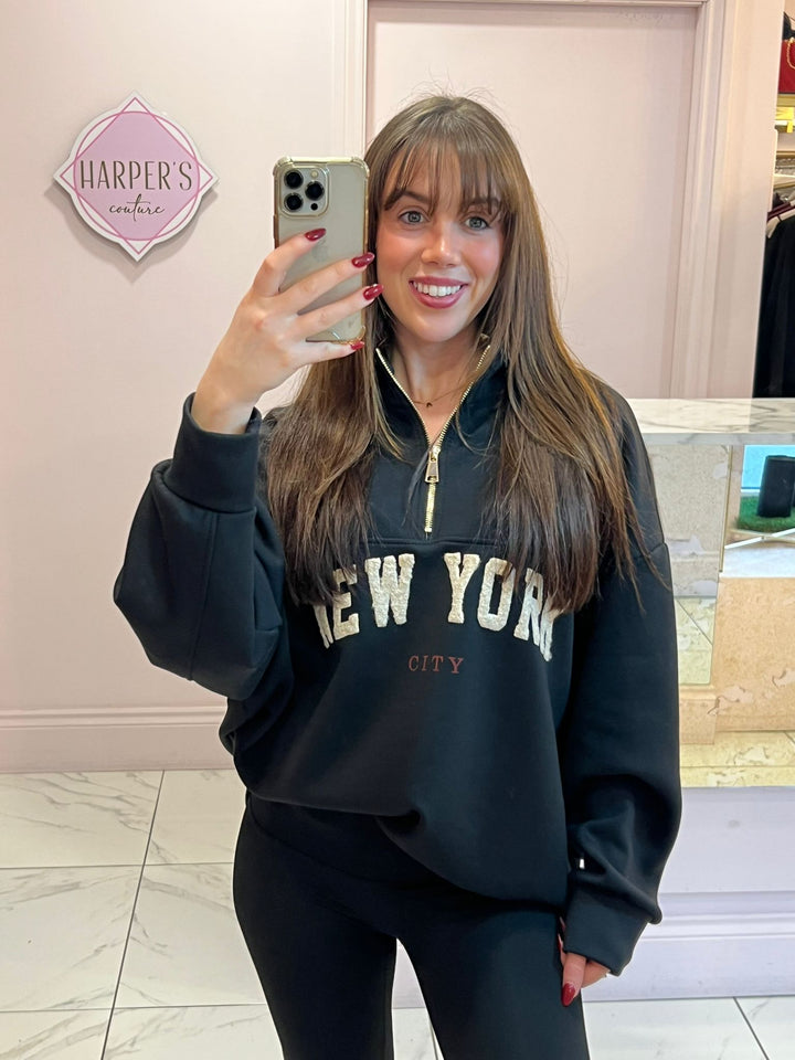 New York 1/4 Zip Sweater/Jumper