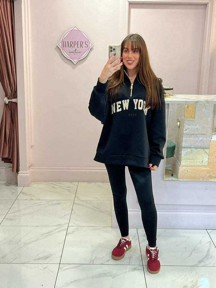 New York 1/4 Zip Sweater/Jumper