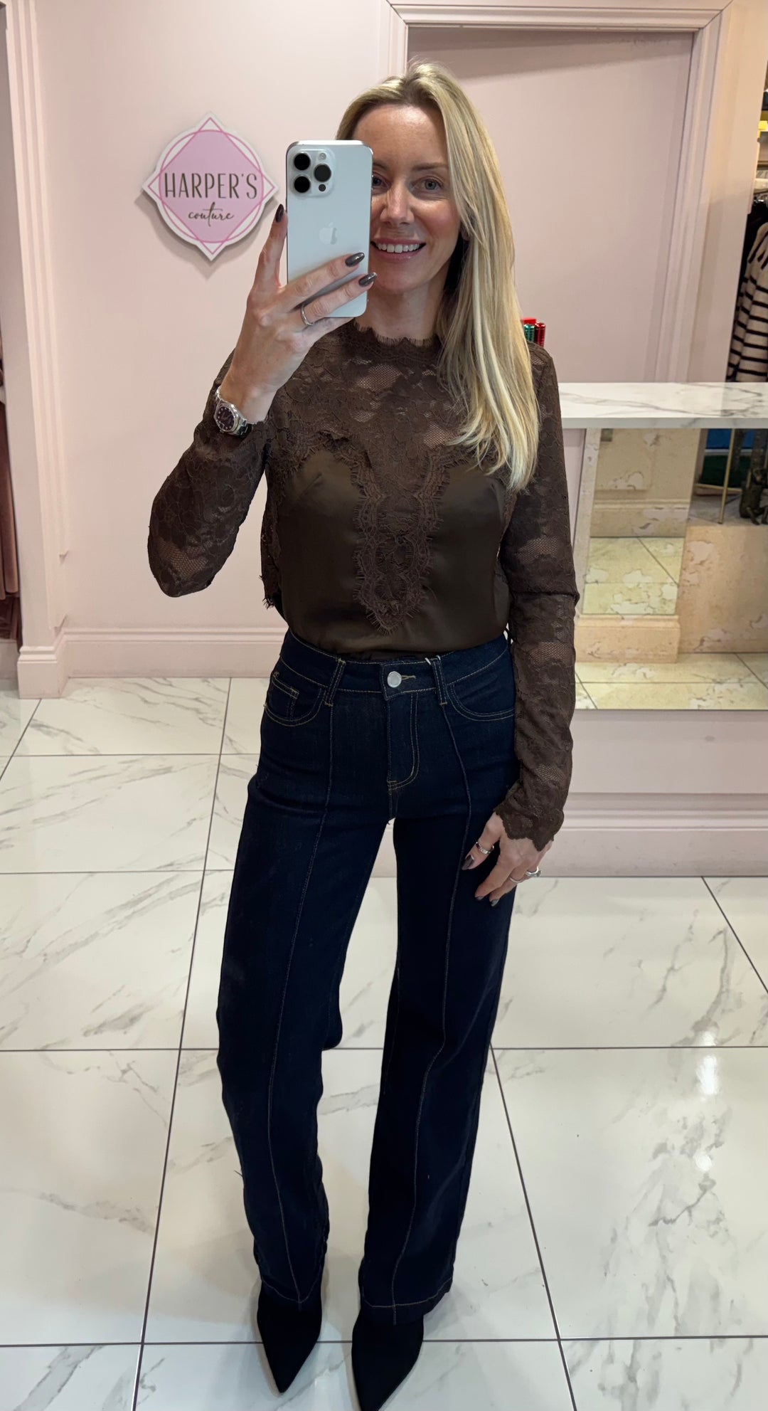 Triny Indigo Seam Front Jeans