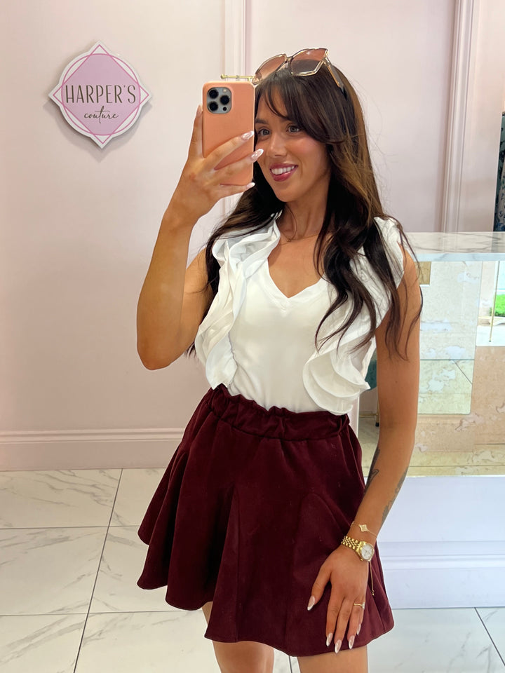 Sophia Faux Suede Mini Skirt